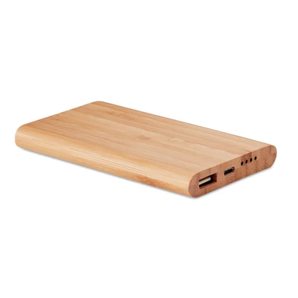 ARENAPOWER prijenosna baterija od bambusa, 4 000 mAh Drvo