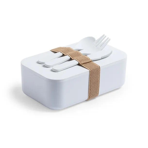  PLA lunch box 1 L, cutlery white