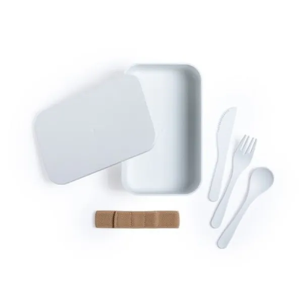  PLA lunch box 1 L, cutlery white