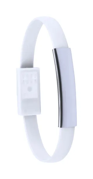 Beth bracelet USB charger White Silver