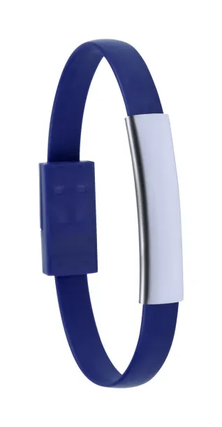 Beth bracelet USB charger Blue Silver