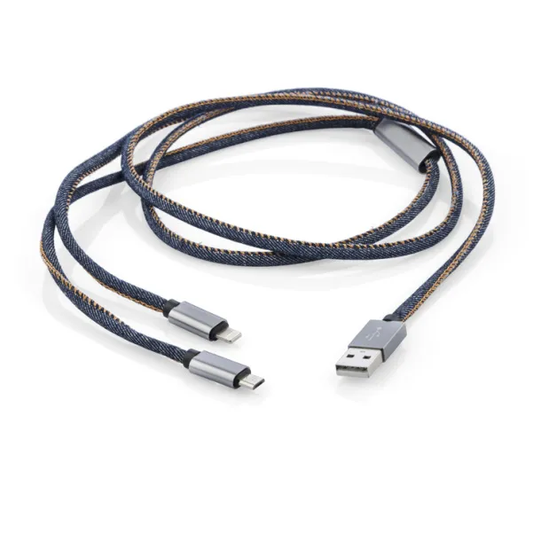 JEANS USB cable 2 in 1 Navy Blue