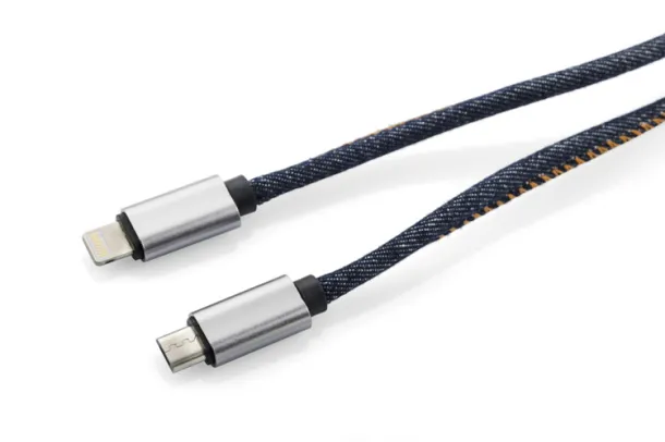 JEANS USB cable 2 in 1 Navy Blue