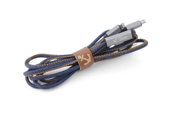 JEANS USB cable 2 in 1 Navy Blue