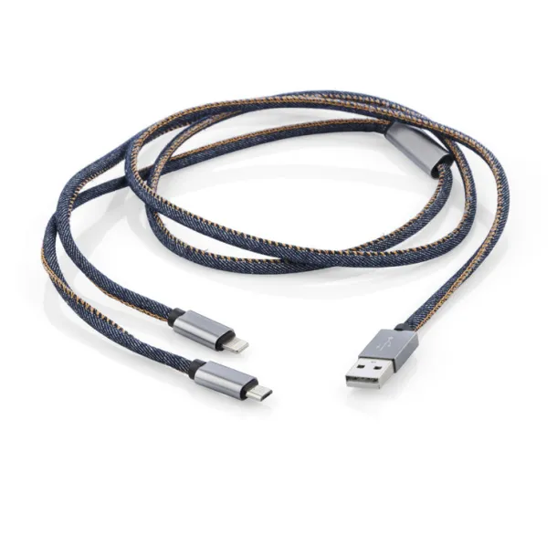 JEANS USB cable 2 in 1 Navy Blue