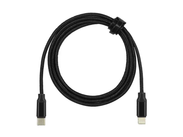 ALFA CL Type-C/Lightning charging and data cable - PIXO Black