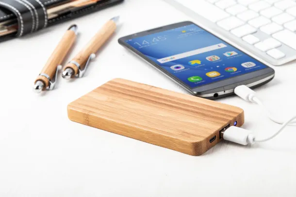 Bamboost USB prijenosna baterija, 4000 mAh Prirodna