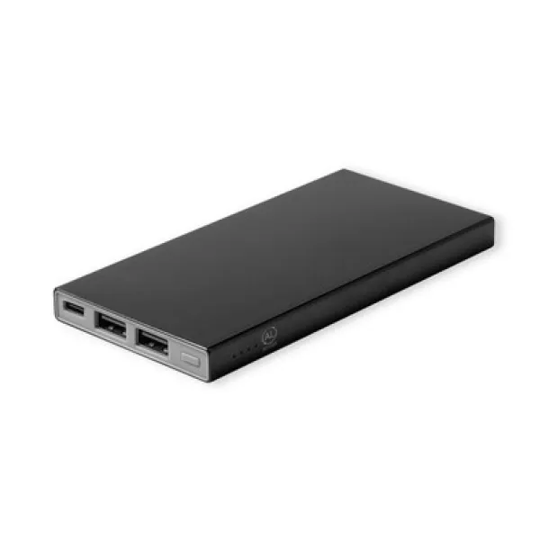  Recycled aluminium power bank 4000 mAh black