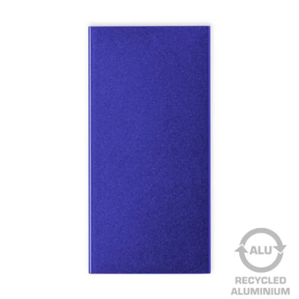  Recycled aluminium power bank 4000 mAh blue