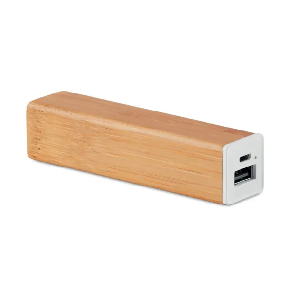POWERBAM prijenosna baterija od bambusa, 2 200 mAh Drvo