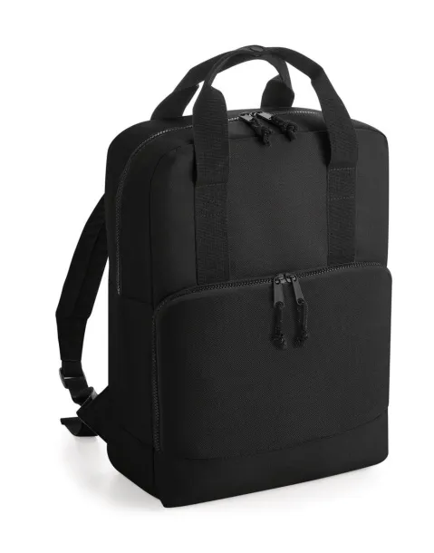  Recycled Twin Handle Cooler Backpack - Bagbase Black