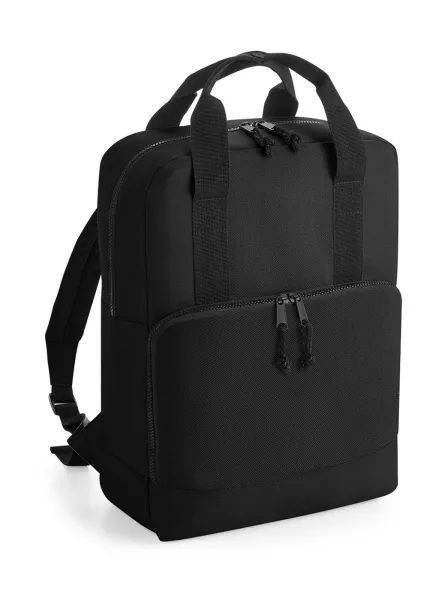  Recycled Twin Handle Cooler Backpack - Bagbase Black