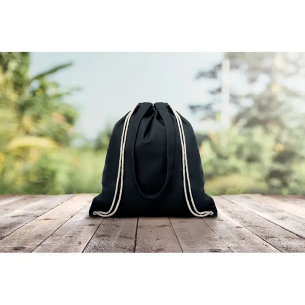 MOIRA Drawstring and handles bag Black