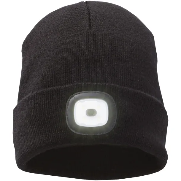 Mighty LED knit beanie - Elevate Life Solid black