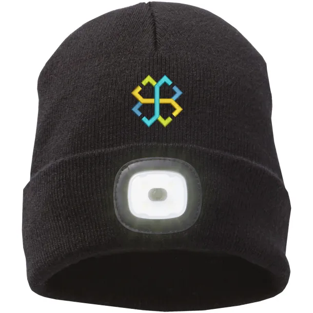 Mighty LED knit beanie - Elevate Life Solid black