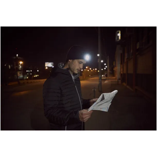 Mighty LED pletena kapa - Elevate Life Crna