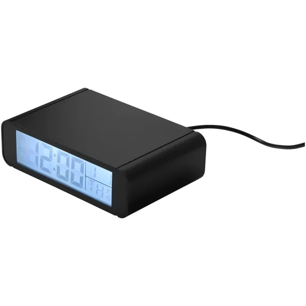 Seconds wireless charging clock - Unbranded Solid black