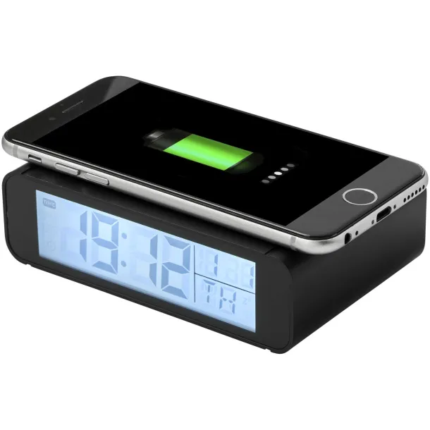 Seconds wireless charging clock - Unbranded Solid black