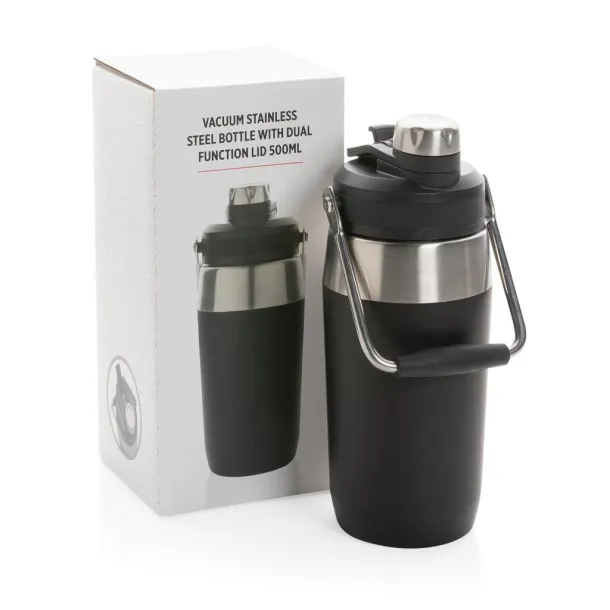  Vacuum stainless steel dual function lid bottle 500ml - XD Collection Black 