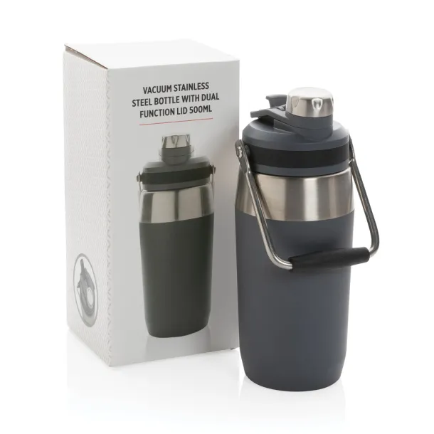  Vacuum stainless steel dual function lid bottle 500ml - XD Collection Anthracite 