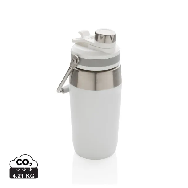  Vacuum stainless steel dual function lid bottle 500ml - XD Collection White 