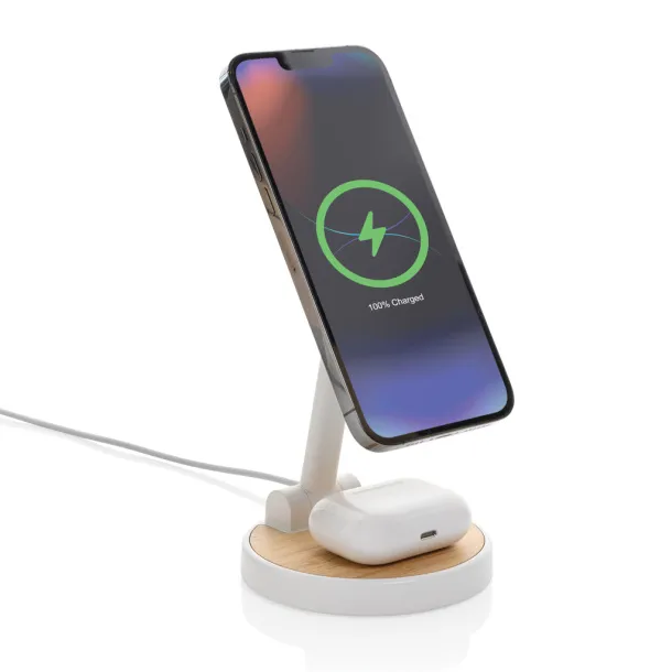 Ontario RCS plastic 15W magnetic charging 2 in 1 stand - XD Xclusive White 