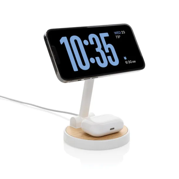Ontario RCS plastic 15W magnetic charging 2 in 1 stand - XD Xclusive White 