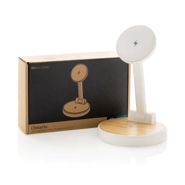 Ontario RCS plastic 15W magnetic charging 2 in 1 stand - XD Xclusive White 