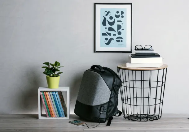 Kailo ruksak ash grey Crna