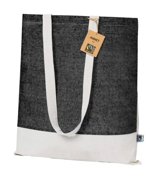 Annet Fairtrade shopping bag Black