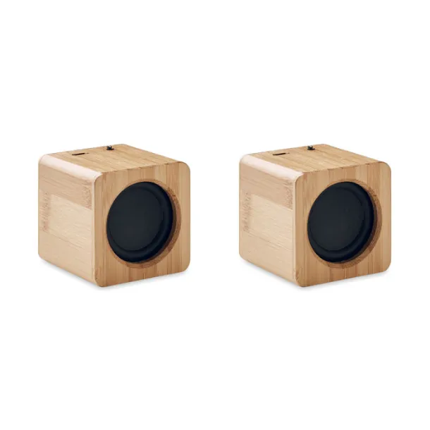 AUDIO SET Set of Bamboo wireless speaker Wood