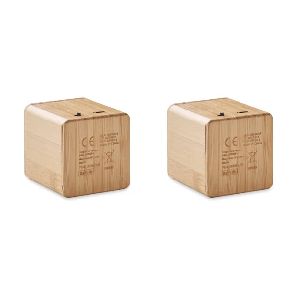 AUDIO SET Set of Bamboo wireless speaker Wood