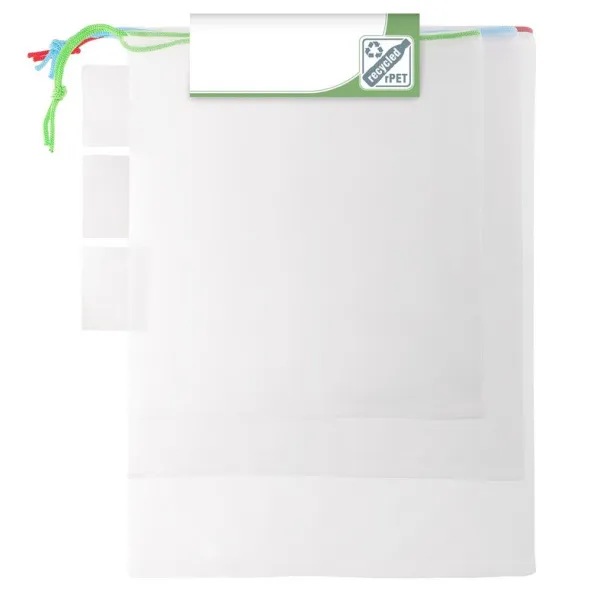  RPET bag for fruits and vegetables, 3 pcs Bijela