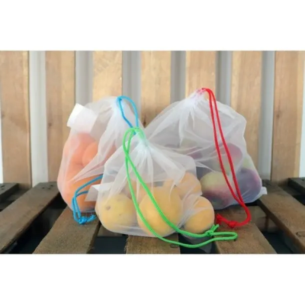 RPET bag for fruits and vegetables, 3 pcs Bijela