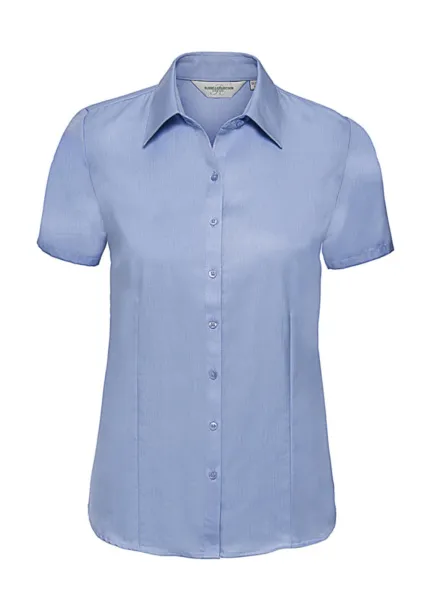  Ladies' Herringbone Shirt - Russell Collection Svijelo plava