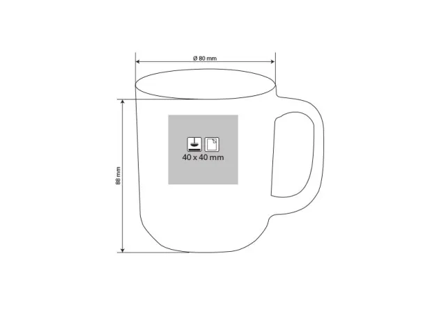 MOKA Porculanska šalica, 275 ml Bijela