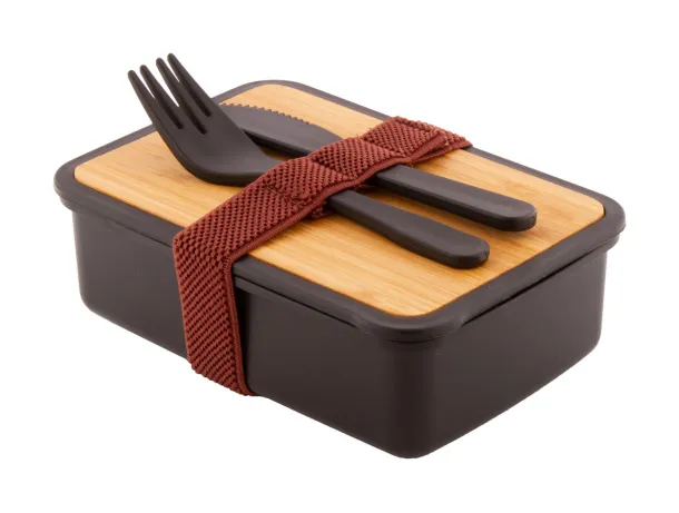 Rebento lunch box Black Natural