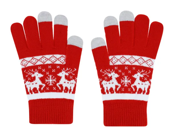 Ulven Christmas touch screen gloves Red