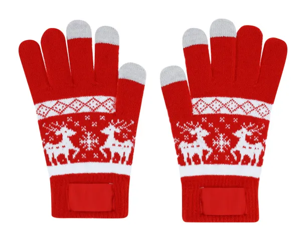 Ulven Christmas touch screen gloves Red