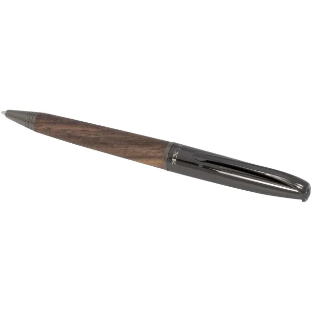 Loure wood barrel ballpoint pen - Luxe Solid black Dark brown