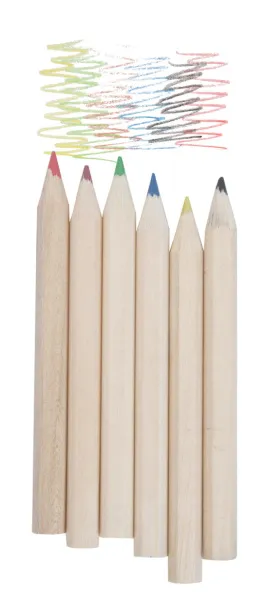 Kitty set of 6 pencils Natural