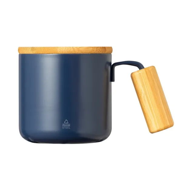  Recycled stainless steel thermo mug 330 ml navy blue