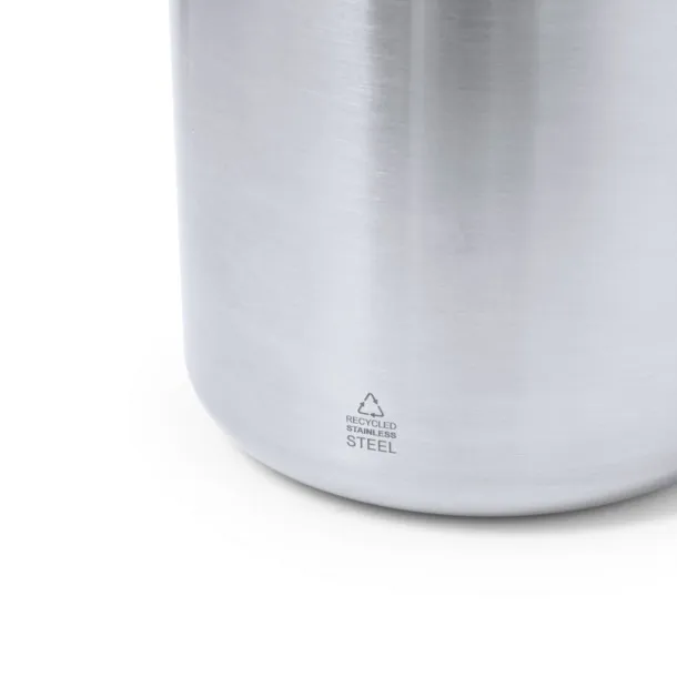  Recycled stainless steel thermo mug 330 ml silver