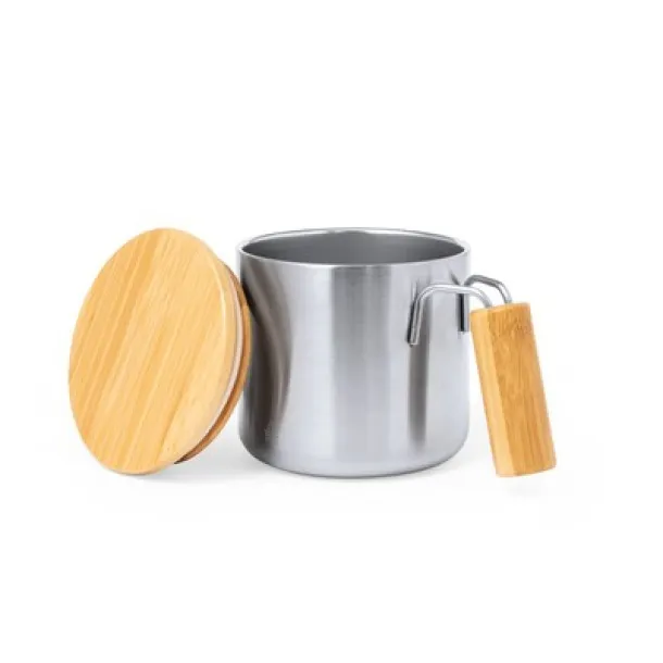  Recycled stainless steel thermo mug 330 ml Srebrna