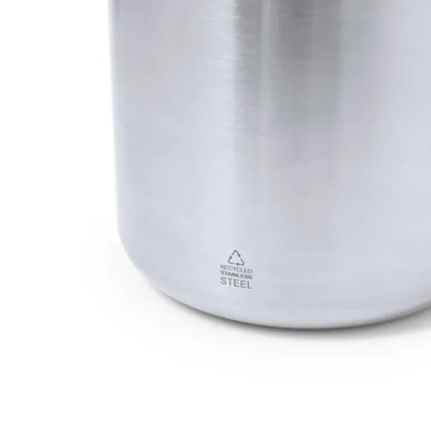  Recycled stainless steel thermo mug 330 ml Srebrna