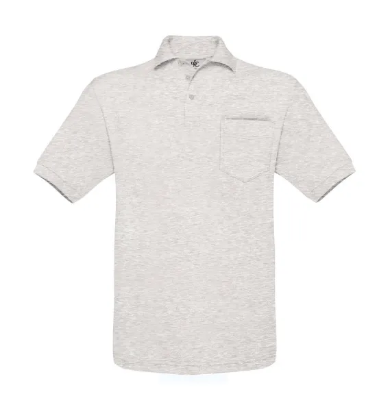 Polo majica s džepom, 180 g/m² - B&C Pepeljasta