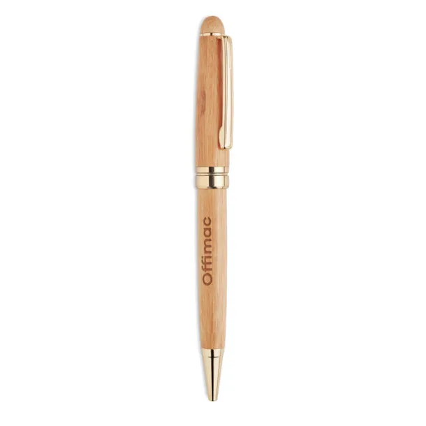 ETNA Bamboo twist ball pen in box Wood