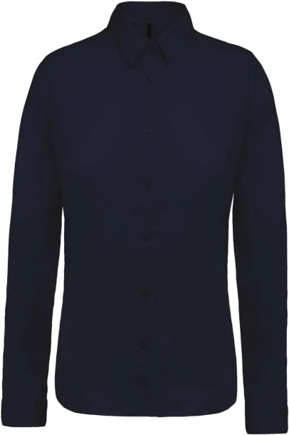  LADIES’ LONG-SLEEVED COTTON POPLIN SHIRT - Kariban Navy