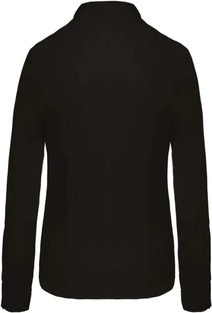  LADIES’ LONG-SLEEVED COTTON POPLIN SHIRT - Kariban Black