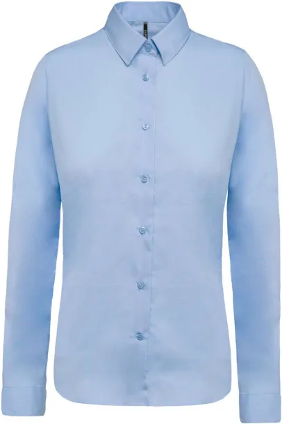  LADIES’ LONG-SLEEVED COTTON POPLIN SHIRT - Kariban Bright Sky